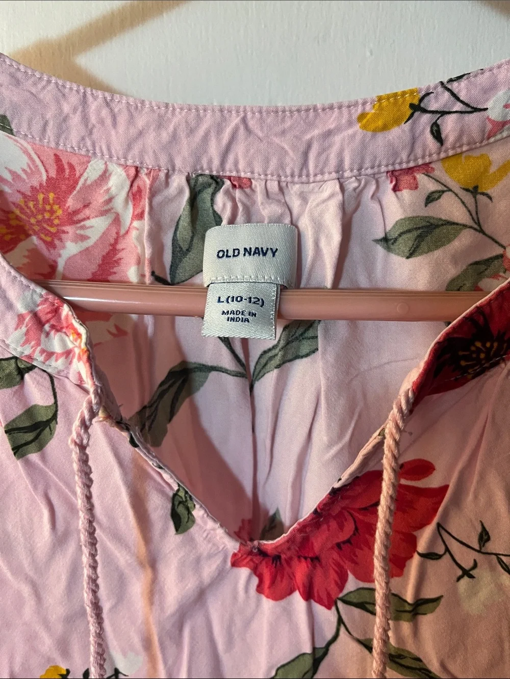 Old Navy Pink Floral Sleeveless High-Low Tunic Dress